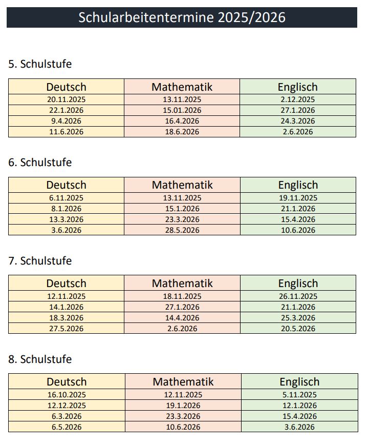 Schularbeitentermine 25_26